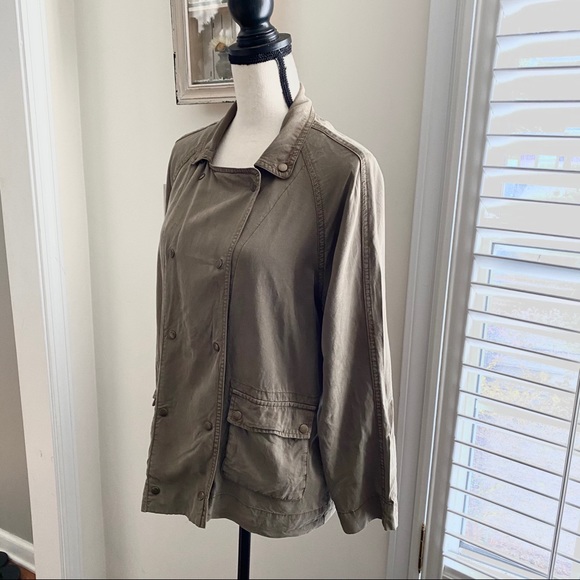 Saks Fifth Avenue Light Safari Snap Button Jacket - Picture 4 of 6